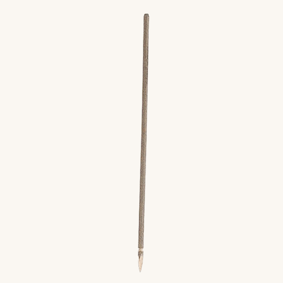 Ostheimer Wooden Grey Lance. A delicately handmade and crafted wooden lance on a cream background