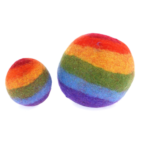 Papoose Toys Rainbow Balls 2 Pack