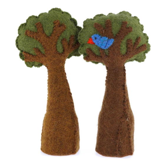 Papoose Toys Standing Tree Leaf & Bird