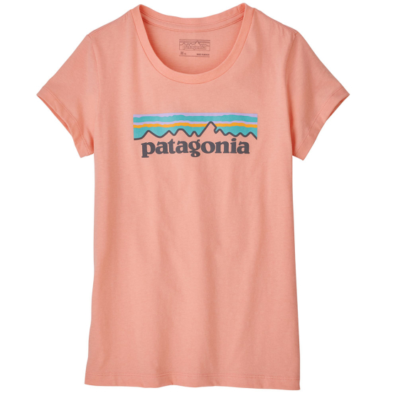 Patagonia Kids Pastel P-6 Logo Organic T-shirt - Flamingo Pink