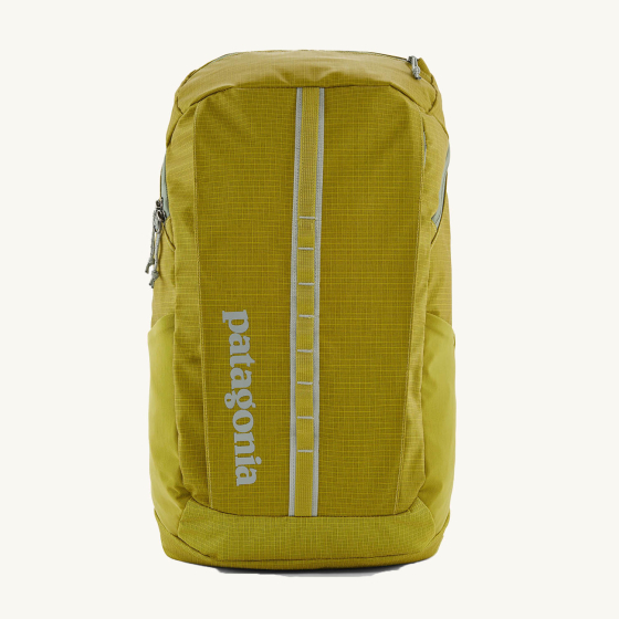 Patagonia Recycled Black Hole Backpack 25L in Shrub Green on a cream background