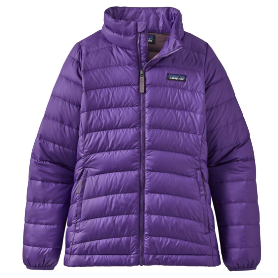 Patagonia Kid's Fitted Down Sweater Purple