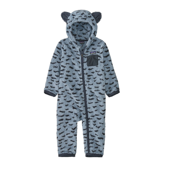 Patagonia Little Kids Furry Friends Bunting in a Snowy design in a Light Plume Grey colour