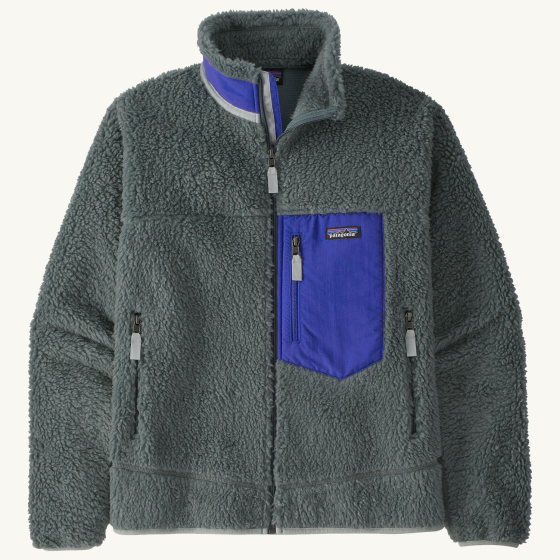 Patagonia Men's Classic Retro-X Fleece Jacket - Nouveau Green on a plain background.