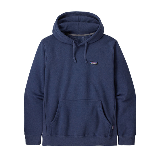 Patagonia mens p6 uprisal hoody in the current blue colour on a white background