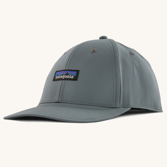 Patagonia Airshed Baseball Cap - Nouveau Green, on a cream background