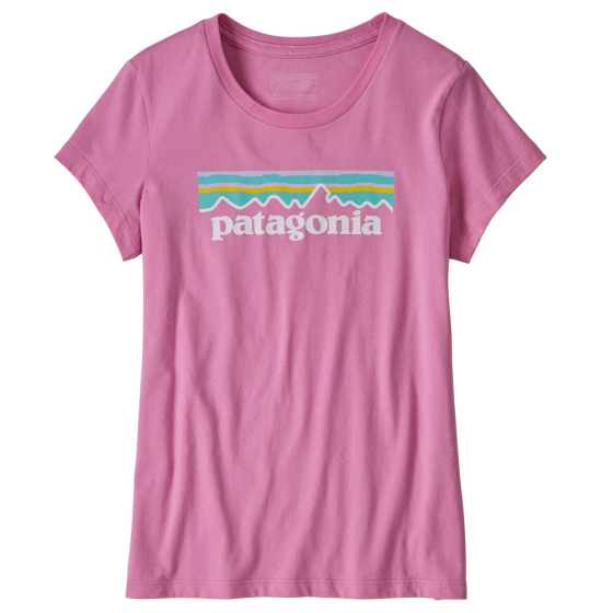 Patagonia Kid's P-6 Logo Organic T-shirt - Marble Pink
