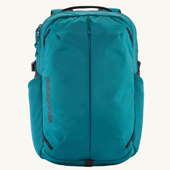 Patagonia Refugio Day Pack Backpack 26L - Belay Blue. Front view of the backpack on a plain background.