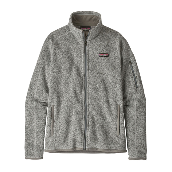Patagonia Women's Batter Sweater Jacket in the Birch White colour on a white background
