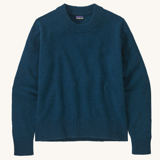 Patagonia Women's Recycled Wool-Blend Crewneck Sweater - Lagom Blue