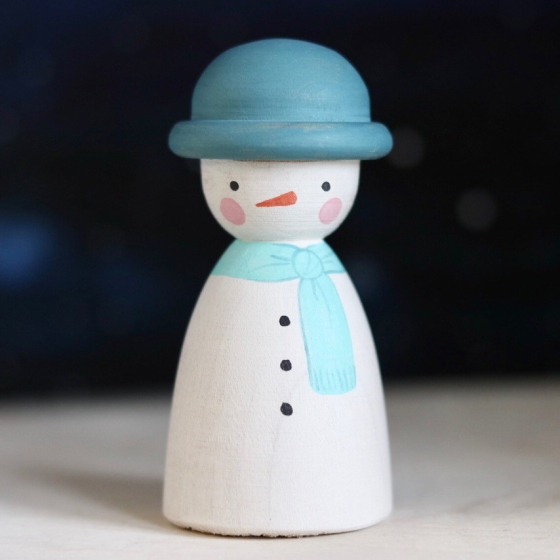 Peepul Snowman Peg Doll