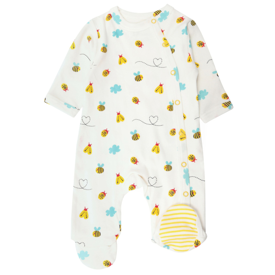Piccalilly Little Wings Footed Sleepsuit