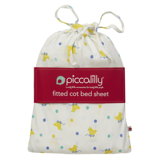 Piccalilly Toy Duck Cot Bed Sheet in a Bag