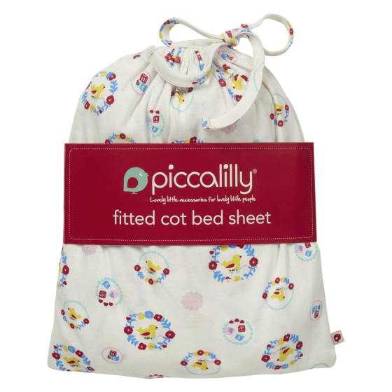 Piccalilly Nursery Floral Cot Bed Sheet in a Bag