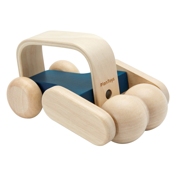 PlanToys wooden massage roller sensory toy on a white background