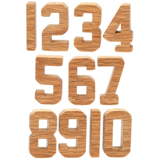 Reel Wood Individual Number Blocks