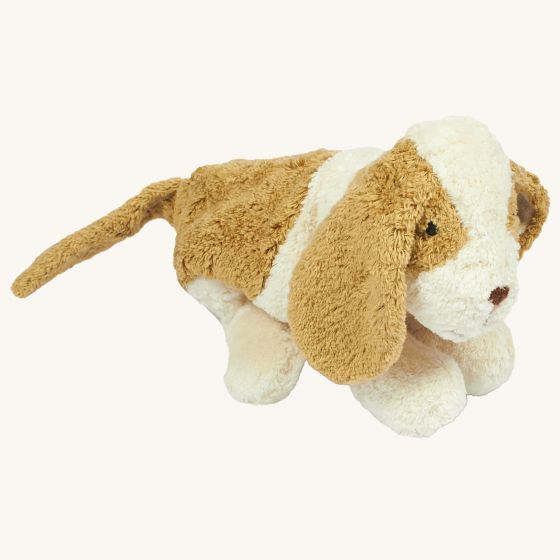 Senger Cuddly Animal Organic Soft Toy - Small Dog, on a cream background