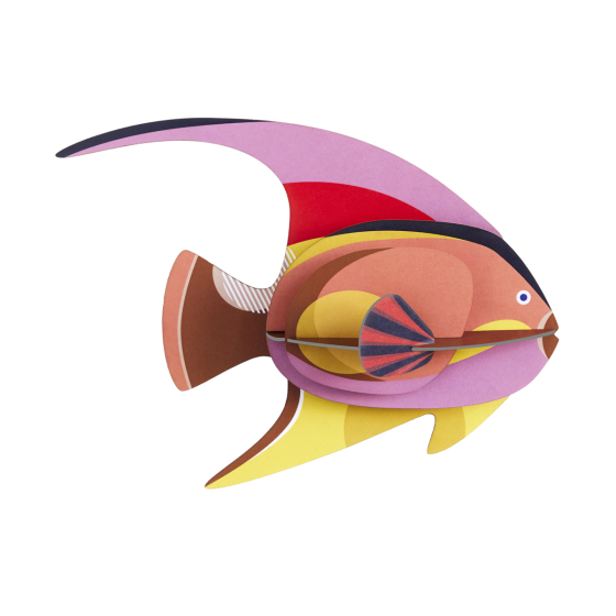 Studio Roof plastic-free blackcap fish card wall decoration on a white background