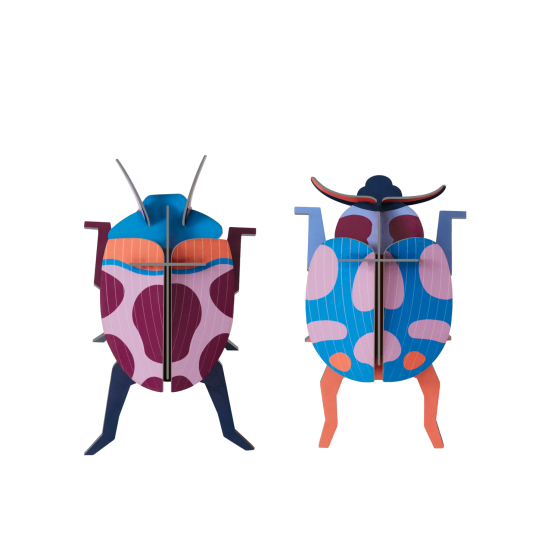 Studio Roof Coccinelle Couple Beetle decorations pictured on a plain background