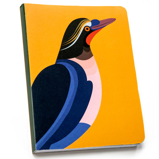 Studio Roof Paradise Bird Flores A5 Notebook on a white background