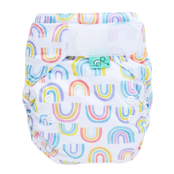 Tots Bots reusable teenyfit nappy in dreamer print on white background