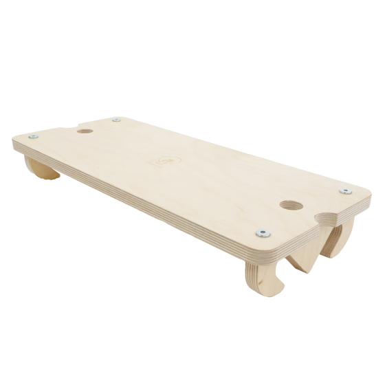 Triclimb wooden arben top deck accessory for a childrens pikler climbing triangle on a white background
