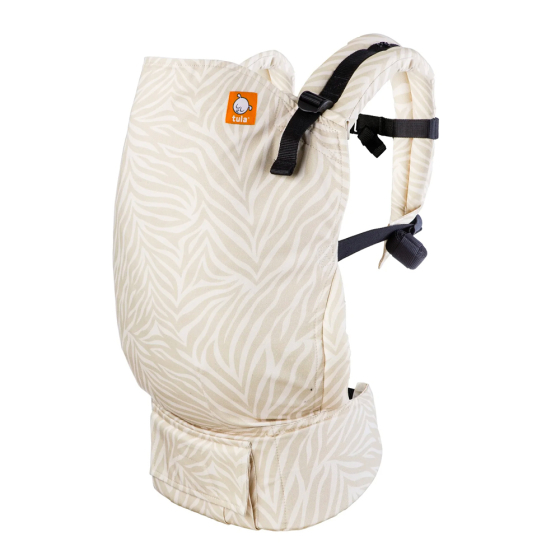 Tula free to grow baby carrier in the savannah print on a white background