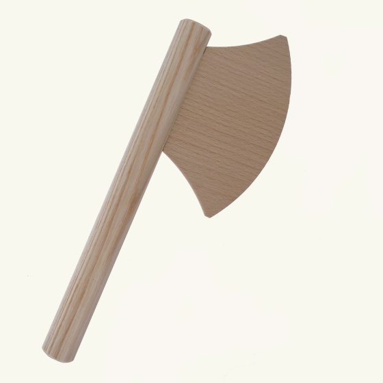 Vah Mini Wooden Axe Toy pictured on a plain background 