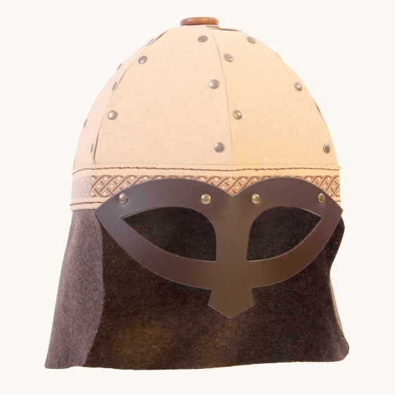 Vah Wiki Viking Helmet with in-built Glasses pictured on a plain background