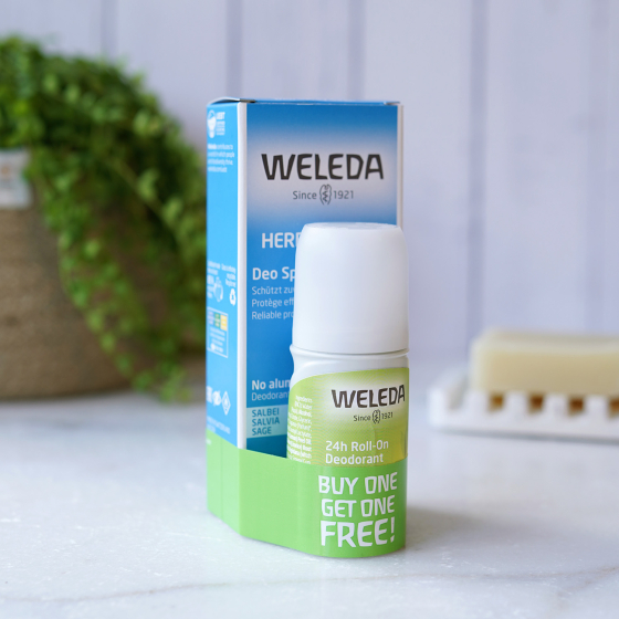 Weleda Sage Deodorant Spray & Citrus Roll On - OFFER, two natural deodorants with a buy one get one free band