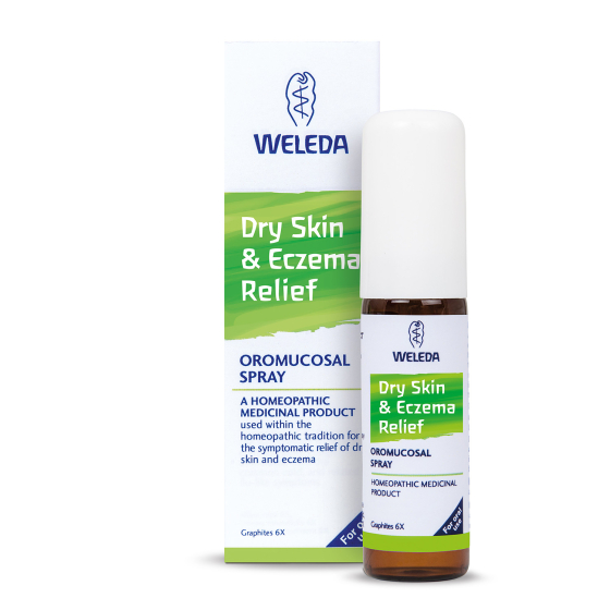 Weleda Homeopathic Dry Skin & Eczema Relief Oromucosal Spray in 20ml.
A homeopathic medicinal mouth spray for the symptomatic relief of eczema and dry skin.