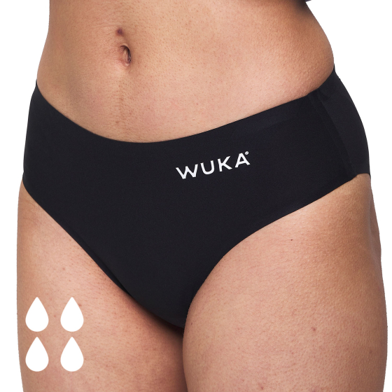 WUKA Teen Stretch Seamless Period Pants Black - Heavy Flow 