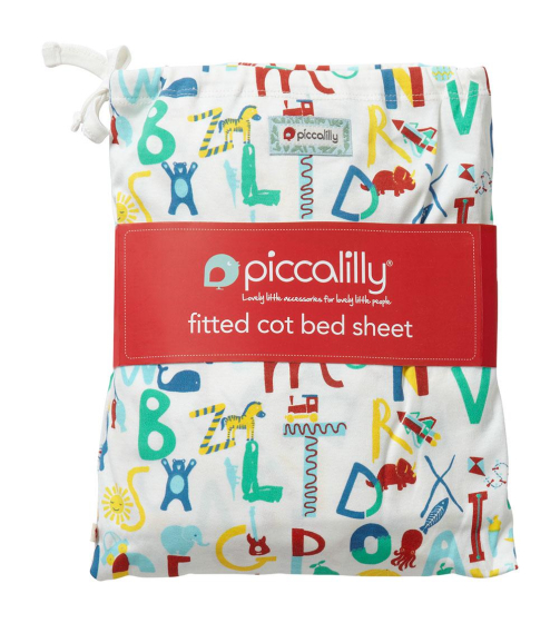 Piccalilly Alphabet Cot Bed Sheet in a Bag