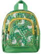 Frugi green Little Adventures rucksack for kids with prints of geese all over