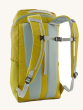 Patagonia Recycled Black Hole Backpack 25L in Shrub Green showing the padded shoulder straps and breathable mesh back on a cream background