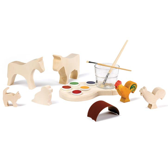 Ostheimer Paint Your Own Wooden Animals Creative Set on a plain white background