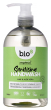Bio-D bottle of sanitising hand wash line and aloe vera with pump