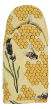 Cotton and linen blend oven glove with bees and honeycomb print from DUNS