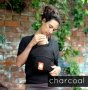 Hana Organic Baby Wrap- Shorty-Charcoal