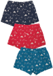 Frugi back of the Sean boxers for children with prints of mountains