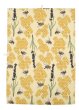 Cotton and linen blend kitchen tea towel with bees and honeycomb print from DUNS