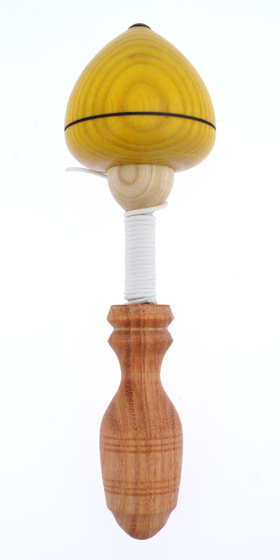 Mader Pull-String Spinning Top - Yellow