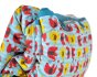 Close up of the close babipur elephant play mat rolled up on a white background