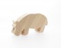O-WOW handmade maple hippo toy on a white background