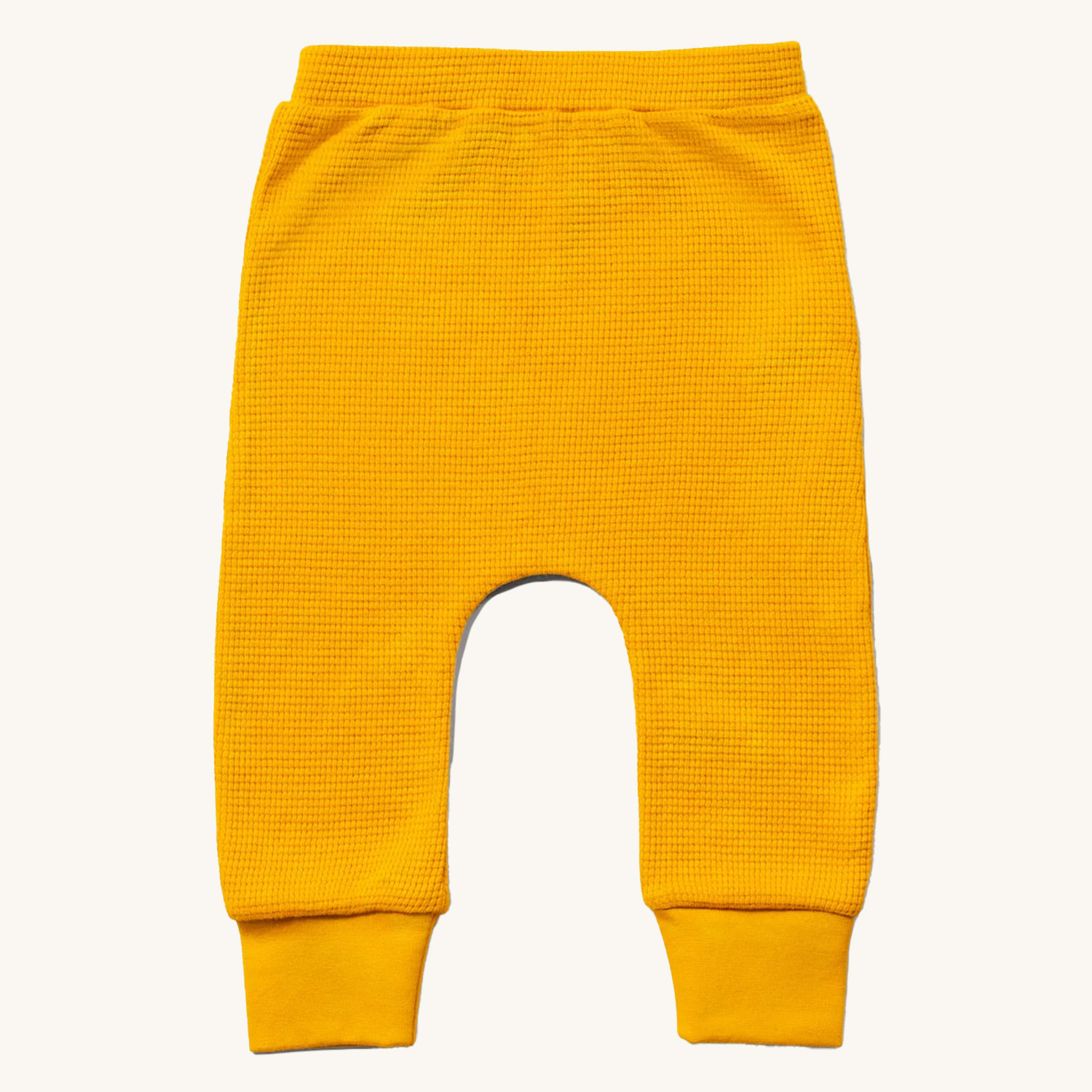 Yellow Waffle Cotton Dress Pants for Boys & Girls from Organic Cotton